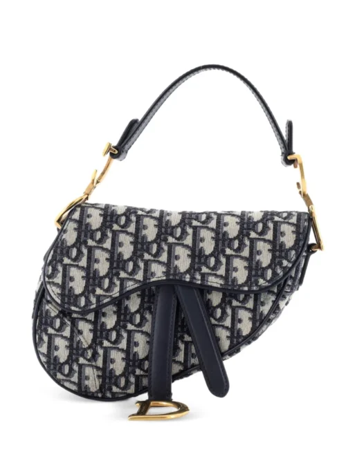 Dior Saddle Bag — Blue Oblique Canvas
