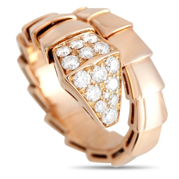 Bvlgari Serpenti Viper Ring — Rose Gold